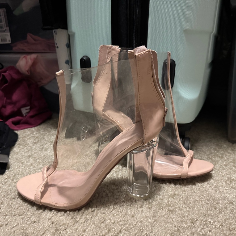Charlotte Russe Pink Transparent Heels